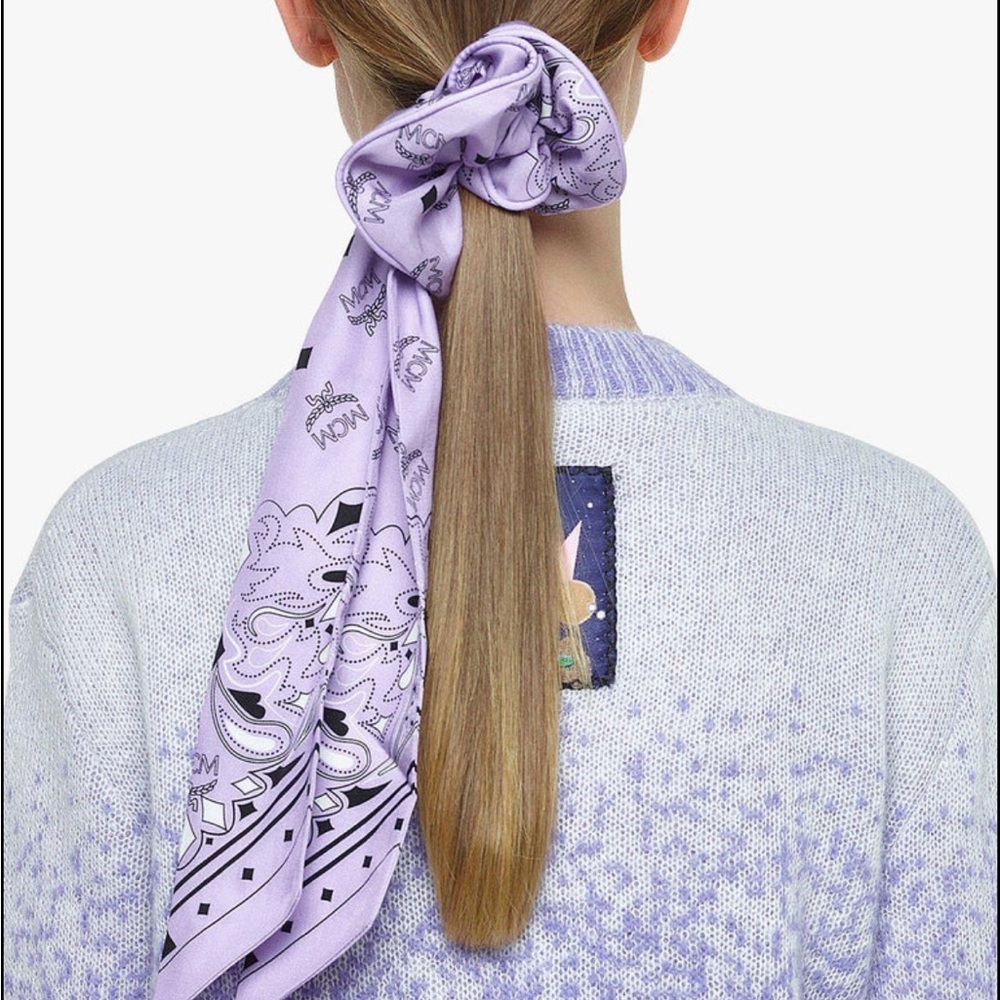 Authentic MCM scrunchie with twilly